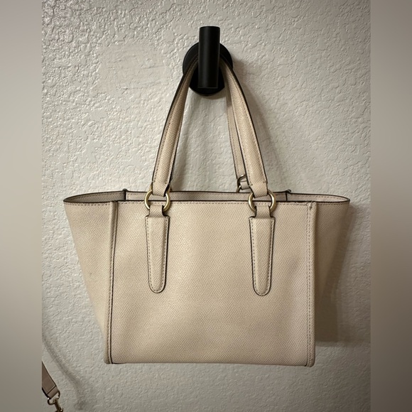 Coach Mini Crosby CrossgrainCarryall Crossbody Bag Cream Color - Picture 11 of 16